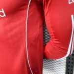 Mens Liverpool 2025/26 Home Long Sleeve Jersey Player Version 3