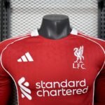 Mens Liverpool 2025/26 Home Long Sleeve Jersey Player Version 2