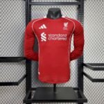 Mens Liverpool 2025/26 Home Long Sleeve Jersey Player Version