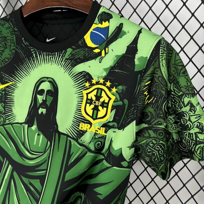 Mens Brazil 2024/25 Green Jersey 5
