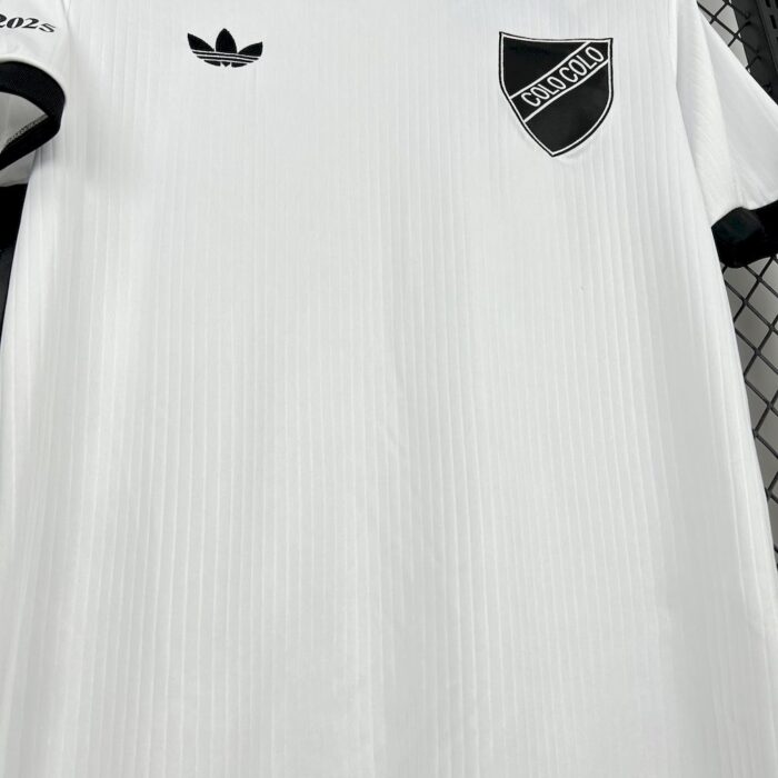 Mens Colo Colo 2025/26 Casual retro style white Jersey 2