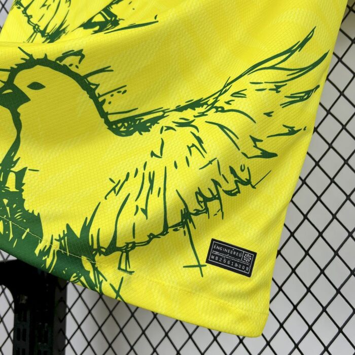 Mens Brazil 2025/26 Pigeon yellow Jersey 2
