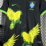 Mens Brazil 2025/26 Dove Edition Black Jersey 2