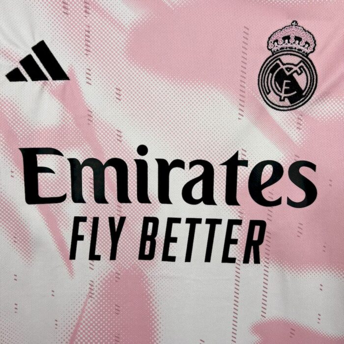 Mens Real Madrid 2024/25 Pink White Jersey 5