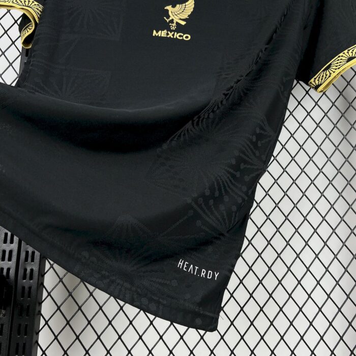 Mens Mexico 2025/26 Gold- Black Jersey 5