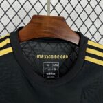 Mens Mexico 2025/26 Gold- Black Jersey 3