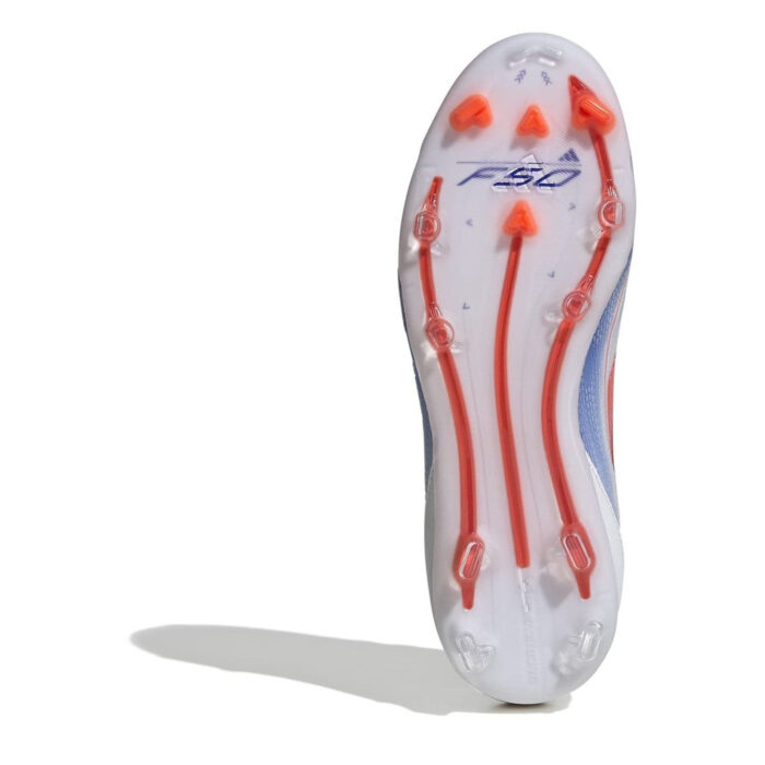 adidas F50 Junior Firm Ground Football Boots – White/Red/Blue – view 6