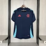 Mens Flamengo 2025/26 Pre-Match Wear Dark Blue Jersey