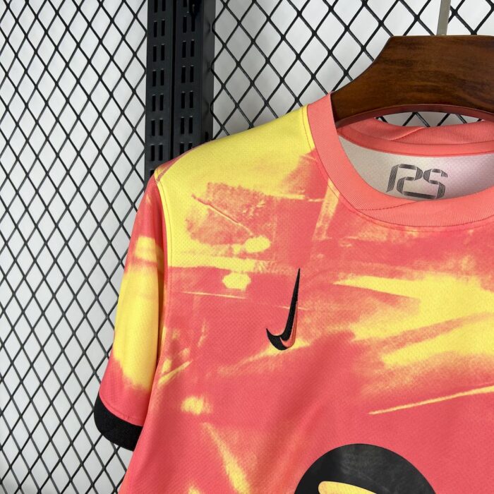 Mens Barcelona 2025/26 Orange Pre-Match Jersey 5