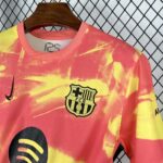 Mens Barcelona 2025/26 Orange Pre-Match Jersey 4