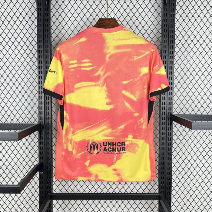 Mens Barcelona 2025/26 Orange Pre-Match Jersey 1