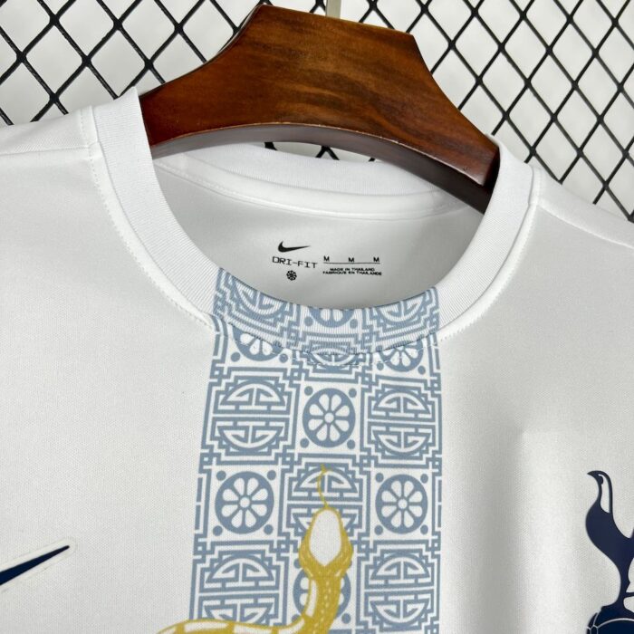 Mens Tottenham Hotspur 2025/26 White Gold Snake Edition Jersey 6