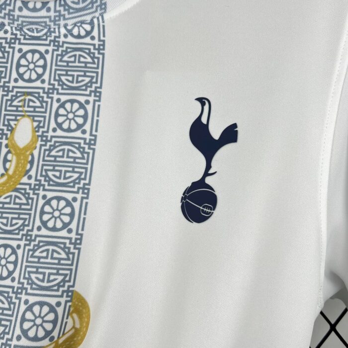 Mens Tottenham Hotspur 2025/26 White Gold Snake Edition Jersey 4