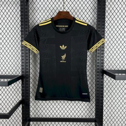 Womens Mexico 2025/26 Gold- Black Jersey
