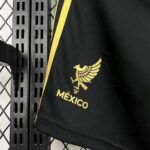Mens Mexico 2025/26 Gold- Black Shorts 3