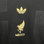 Mens Mexico 2025/26 Gold- Black Long Sleeve Jersey 6