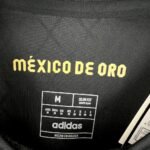 Mens Mexico 2025/26 Gold- Black Long Sleeve Jersey 2