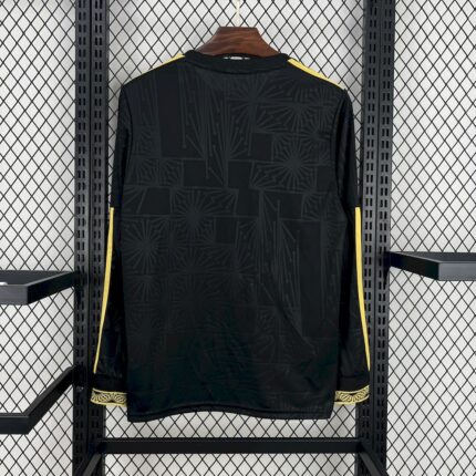 Mens Mexico 2025/26 Gold- Black Long Sleeve Jersey 1