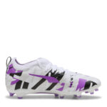 Puma Ultra Junior Firm Ground Football Boots – White/Purple - Image 4