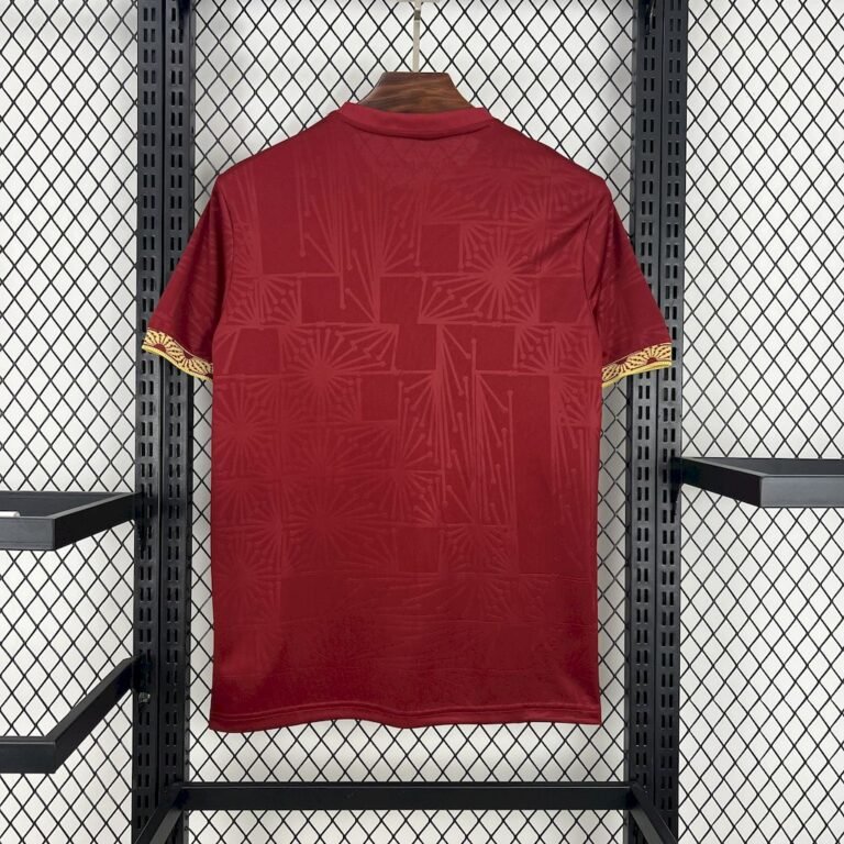 Mens Mexico 2025/26 Gold- Red Jersey 1