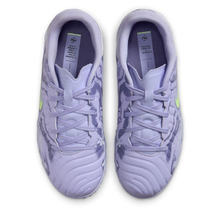 Nike Tiempo Legend 10 Junior Turf Football Boots – Purple/Volt – view 6