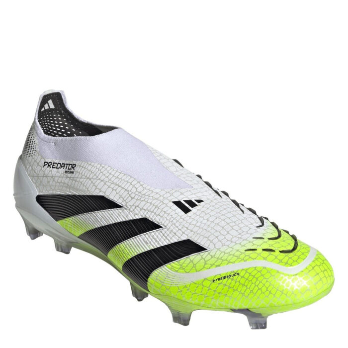 adidas Predator Firm Ground Football Boots – White/Blk/Lemon – view 3