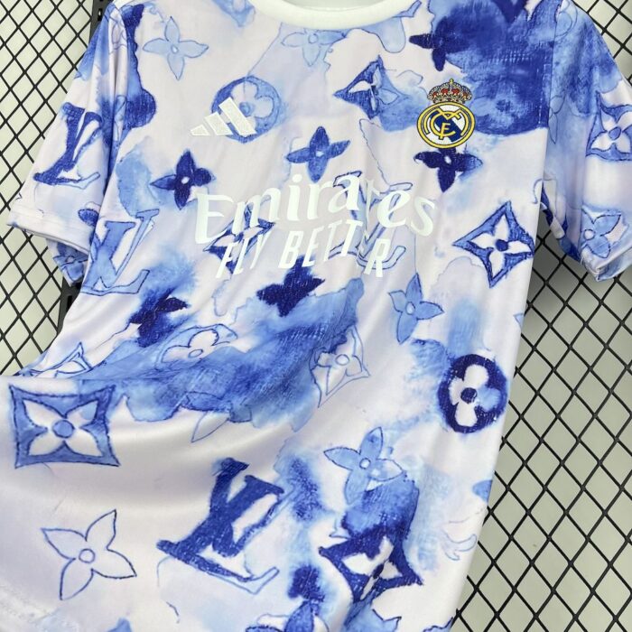 Mens Real Madrid 2025/26 Louis Vuitton Joint Edition Jersey 2