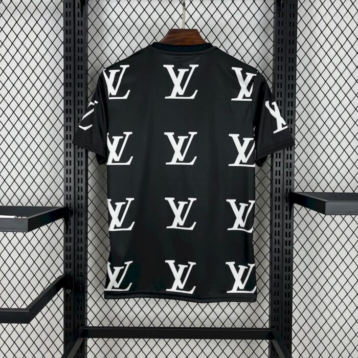 Mens Real Madrid 2025/26 Louis Vuitton Joint Edition Black Jersey 1