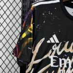 Mens Real Madrid 2025/26 Louis Vuitton Joint Edition Black colorful version Jersey 5