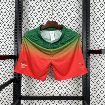 Mens AC Milan 2025/26 Co-Branded Edition Red Green Shorts