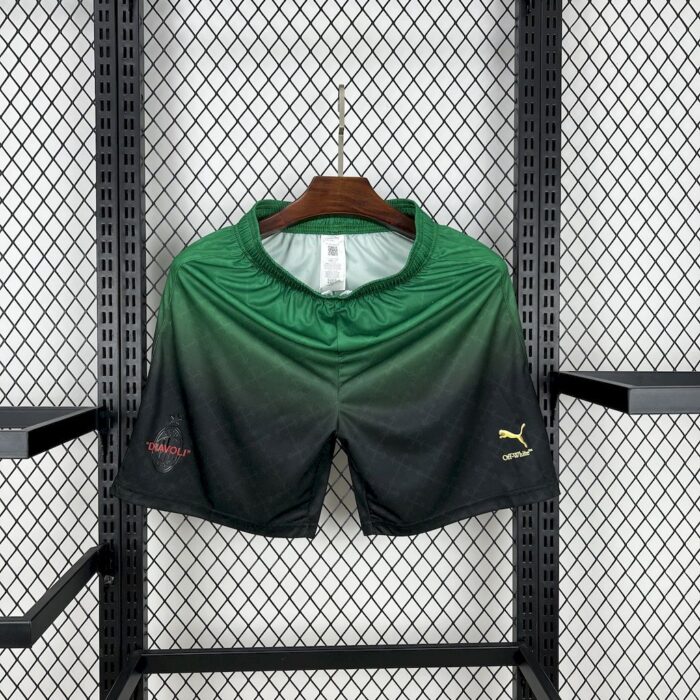 Mens AC Milan 2025/26 Co-Branded Edition Dark Green Shorts 5