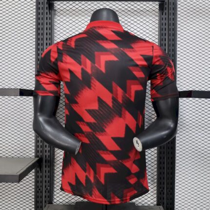 Mens Manchester United 2025/26 Pre-Match red and black Jersey Player Version 1