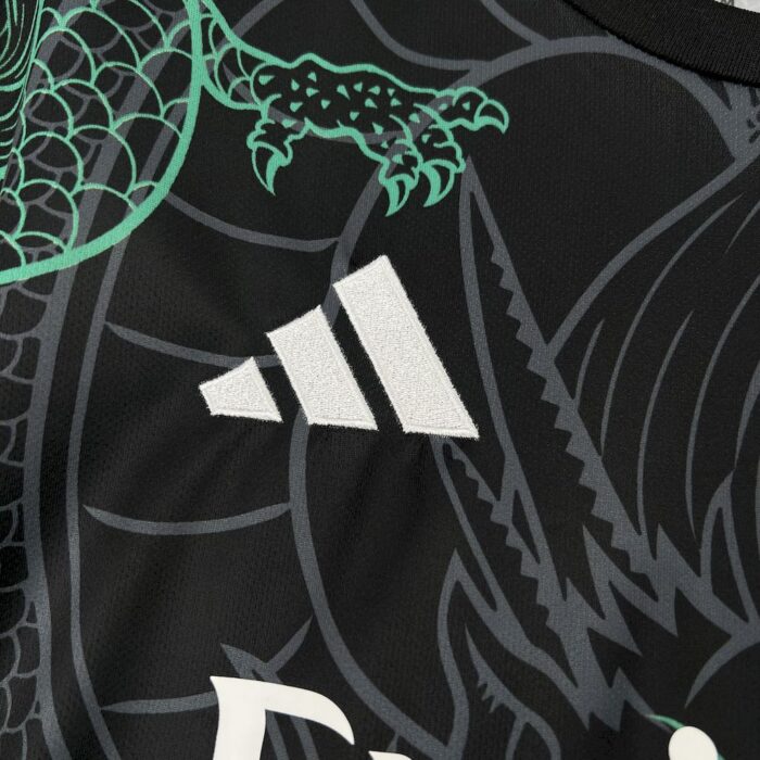 Mens Real Madrid 2025/26 Green and Black Dragon Jersey 4