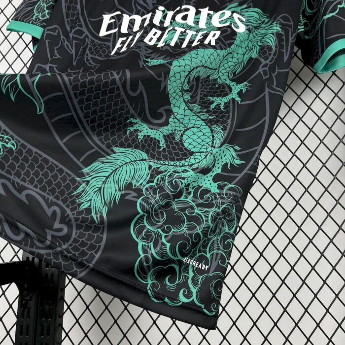 Mens Real Madrid 2025/26 Green and Black Dragon Jersey 2