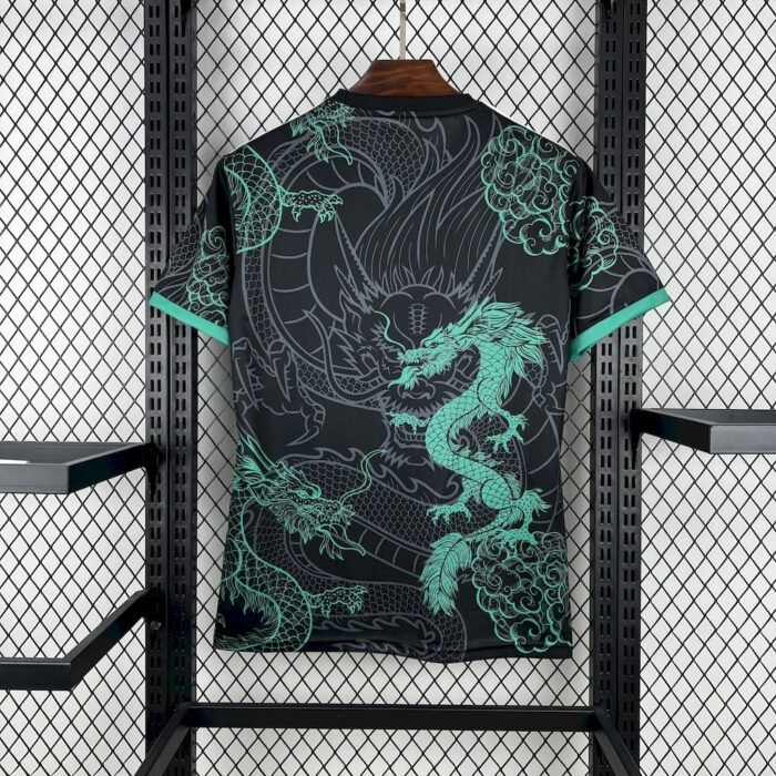 Mens Real Madrid 2025/26 Green and Black Dragon Jersey 1