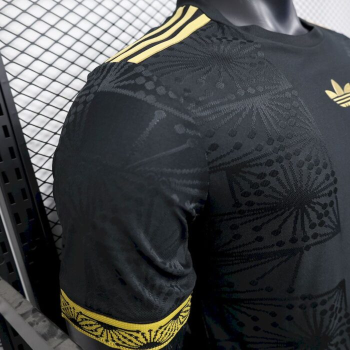 Mens Mexico 2025/26 Gold- Black Jersey Player Version 7