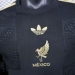 Mens Mexico 2025/26 Gold- Black Jersey Player Version 3