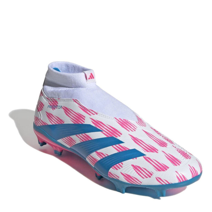 adidas Predator 24 Firm Ground Football Boots – White/Pink – view 3