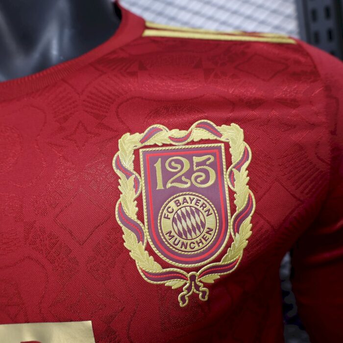 Mens Bayern Munich 2024/25 125 Anniversary Long Sleeve Jersey Player Version 3