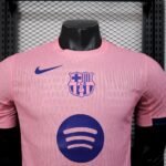 Mens Barcelona 2025/26 Rose Pink Jersey Player Version 4