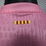 Mens Barcelona 2025/26 Rose Pink Jersey Player Version 3