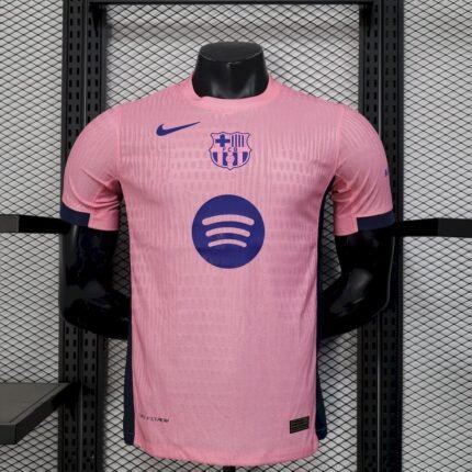 Mens Barcelona 2025/26 Rose Pink Jersey Player Version