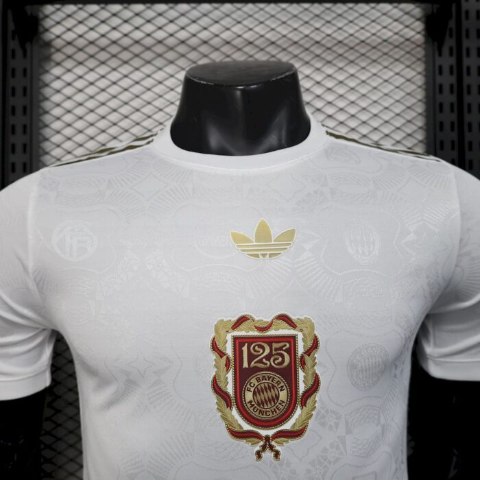Mens Bayern Munich 2024/25 Anniversary Tee – White Jersey Player Version 4