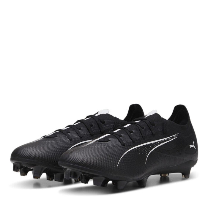 Puma Ultra 5 Firm Ground Football Boots – Black/White – view 7