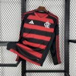 Mens Flamengo 2025/26 Home Long Sleeve Jersey