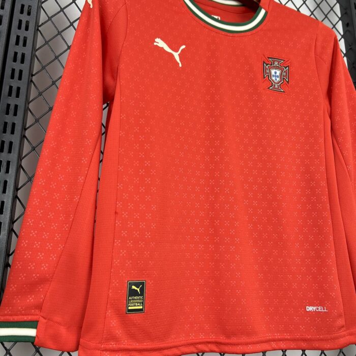 Kids Portugal 2025/26 Home Long Sleeve Kit 3