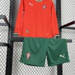 Kids Portugal 2025/26 Home Long Sleeve Kit 2