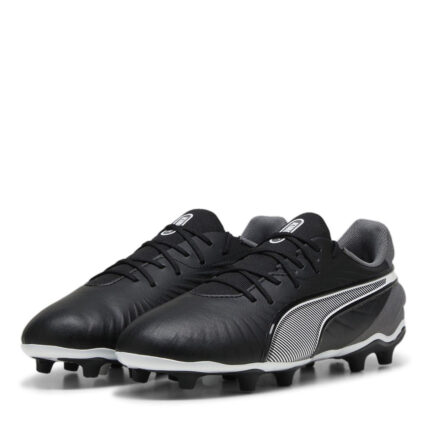 Puma King Junior Firm Ground Football Boots – Black/White