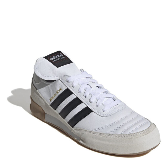adidas Mundial Goal Indoor Football Boots – White/Black – view 3