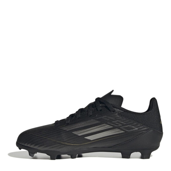adidas F50 Junior Firm Ground Football Boots – Black/Silver – view 8